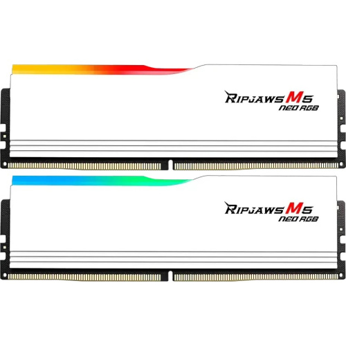 ОЗУ G.SKILL Rip Jaws M5 Neo RGB 64GB (F5-6000J3040G32GX2-RM5NRW) (2x32GB) DDR5 6000MHz CL30 (30-40-40-96) 1.40V / White