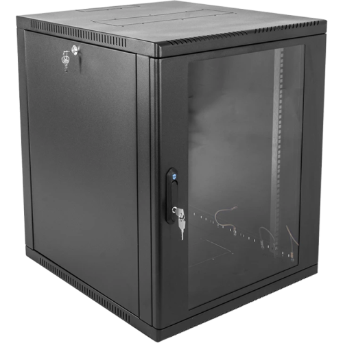 Шкаф коммутационный ЦМО ШРН-12.350-9005 настенный 12U 600x359мм черный