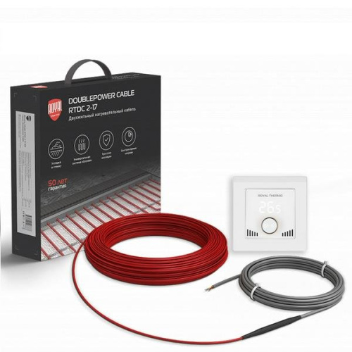 Комплект теплого пола Royal Thermo Doublepower Cable RTDC 2-17-2500 с терморегулятором RTI-16
