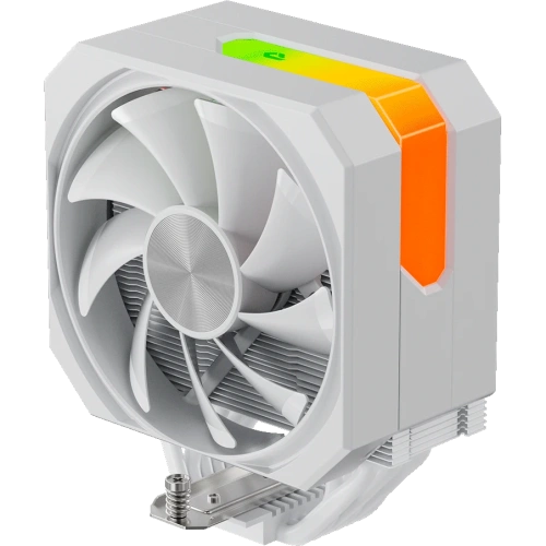 Кулер upHere UP1TC6 White / 6HPx6mm, 250W TDP, single tower, 1x120mm fan, 600-1650RPM, 68 CFM, 25dBA, ARGB cover