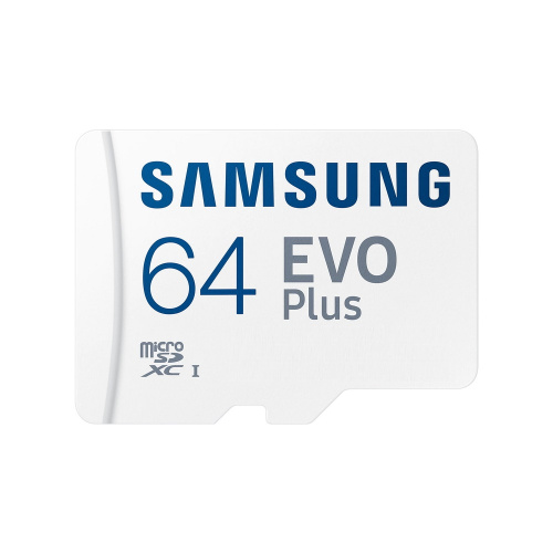 Карта памяти SAMSUNG Evo Plus (MB-MC64SA/EU) 64GB microSDXC Class 10, UHS-I, (SD адаптер) 130MB/s