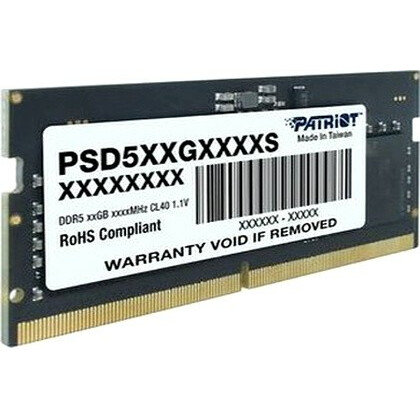 ОЗУ Patriot Signature PSD516G560081S DDR5 16Gb 5600MHz RTL PC5-44800 CL46 SO-DIMM ECC 288-pin 1.1В single rank Ret