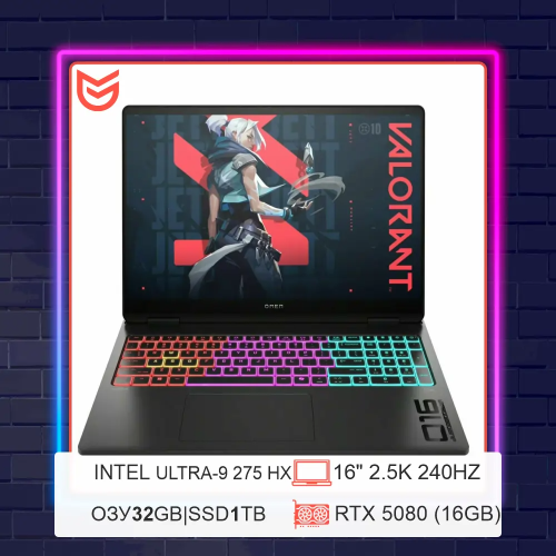 16" HP OMEN MAX 16 | Ultra 9 275HX + RTX 5080 | 240Hz 2.5K IPS