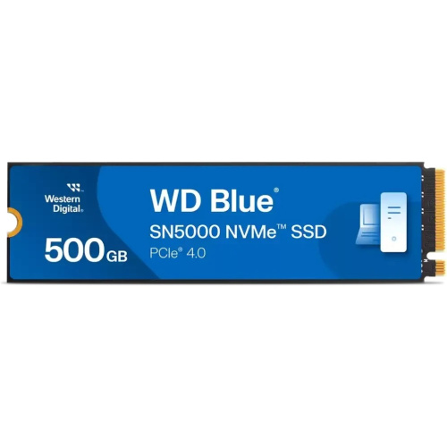 SSD Western Digital Blue SN5000 (WDS500G4B0E) 500Gb, M2.2280 PCIe 4.0, 5000MBs/4000MBs, TBW 300
