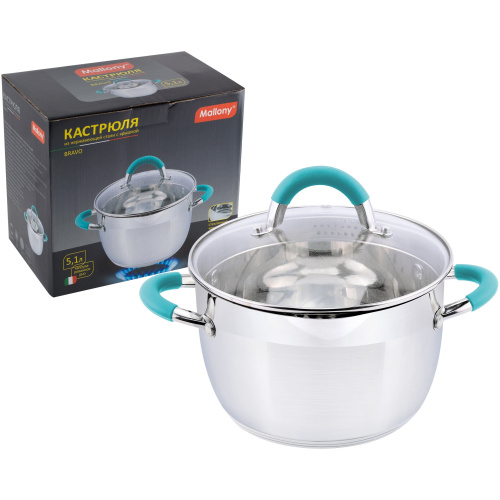 Кастрюля MALLONY Bravo 5,1л (005431)