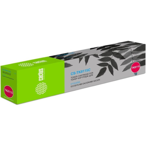 Тонер Картридж Cactus CS-TK8115С голубой (6000стр.) для Kyocera Mita Ecosys M8124cidn/ M8130cidn
