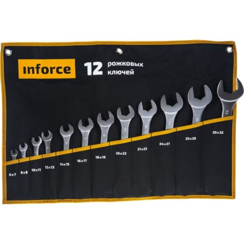 Набор ключей рожковых Inforce 06-05-44 12 предметов