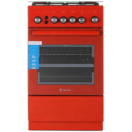 Газовая плита De Luxe 5040.40г (кр) ЧР-017 красный