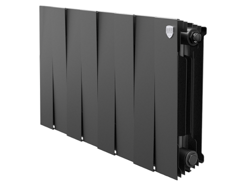 Биметаллический радиатор отопления Royal Thermo PianoForte 300 чёрный 8 секций