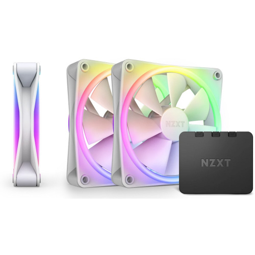 Комплект кулеров F120 RGB Duo Triple Pack (NZXT RF-D12TF-W1) (120x120x25mm, 4-pin PWM, 48.58CFM, 29dBA, 1800RPM, White, 3pcs)