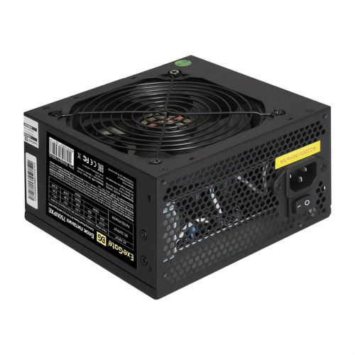 Блок питания ExeGate 750NPXE EX292176RUS 750W (ATX, PPFC, 12cm fan, 24pin, 2x(4+4)pin, PCIe, 4xSATA, 3xIDE, FDD, black)