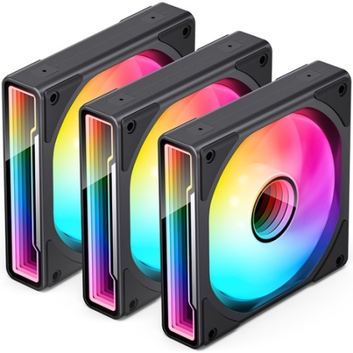 Вентилятор JONSBO ZK-120B(3 in 1) Black 120х120х25мм (ARGB LED, 800-2200об/мин, черный) Retail