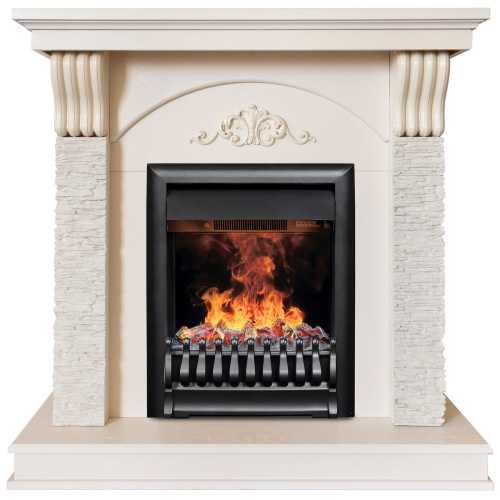 Электрокамин RealFlame Corfino WT айвори с очагом 3D Oregan