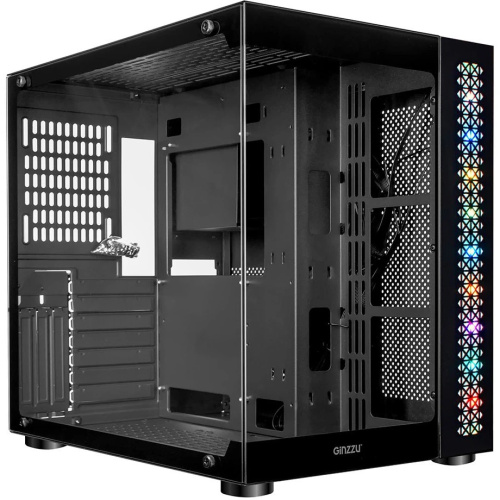 Корпус Ginzzu V501 закаленное стекло 1*USB 3.0,1*USB 2.0, AU ATX