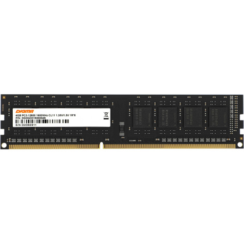 ОЗУ Digma (DGMAD31600004S) DDR3L 4Gb 1600MHz RTL PC3-12800 CL11 DIMM 240-pin 1.35В