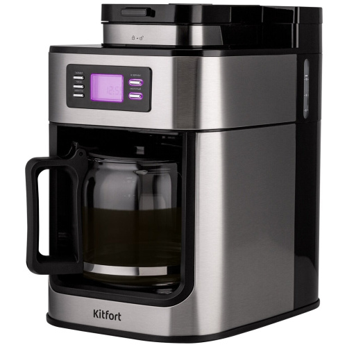 Кофемашина Kitfort КТ-781 нерж/черный