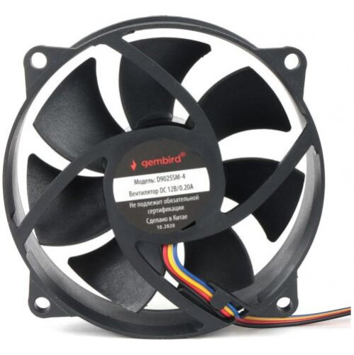 Вентилятор для корпуса Gembird (D9025SM-4) 90x90x25, втулка, 4 pin, провод 30 см