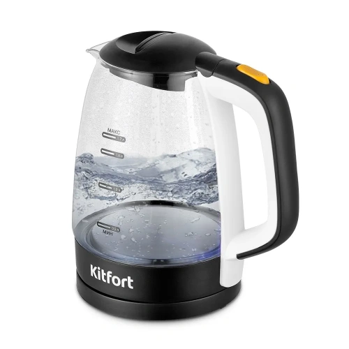 Электрочайник KitFort КТ-6632 черный и прозрачный