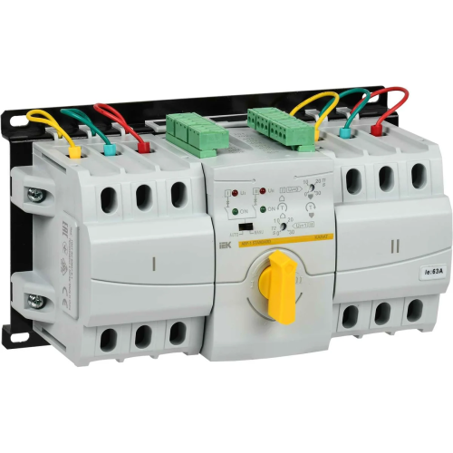 Выключатель автоматический IEK АВР-1 (MAT10-063) 63A тип C 6kA 3П 220/230В белый