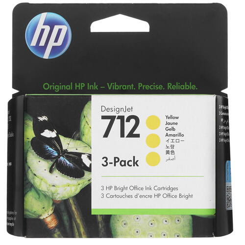 Картридж струйный HP 712 3ED79A желтый x3упак. (29мл) для HP DJ Т230/630