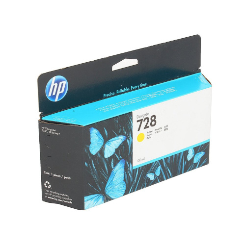 Картридж струйный HP 728 F9J65A желтый (130мл) для HP DJ T730/T830