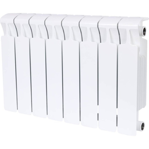 Биметаллический радиатор отопления Rifar Monolit 350 боковое подключение 8 секций белый RAL 9016