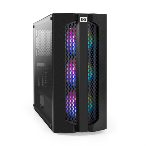 Корпус ExeGate EVO-9205 EX294966RUS Miditower (ATX, без БП, с окном, 1*USB+1*USB3.0, аудио, 3 вент. 12см с RGB подсветкой)