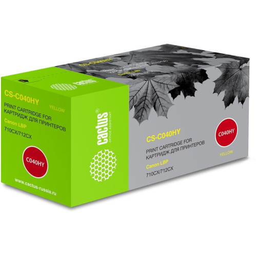 Картридж Cactus 040 H Y (CS-C040HY) лазерный желтый (10000стр.) для Canon LBP 710CX/712CX I-Sensys
