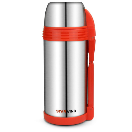 Термос Starwind 30-1500 серебристый/красный