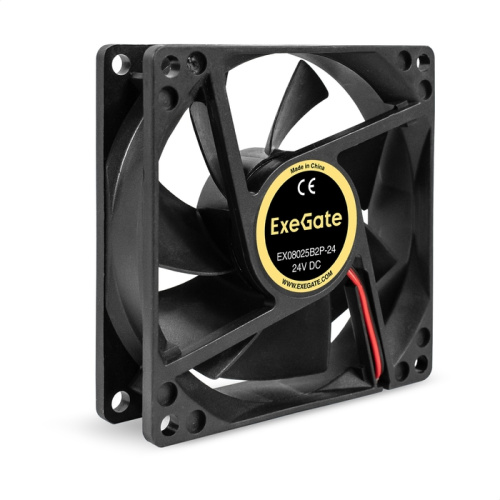 Вентилятор ExeGate EX08025B2P-24 EX295207RUS (80x80x25 мм, 2-Ball (двойной шарикоподшипник), 2pin, 2850RPM, 28.5dBA)