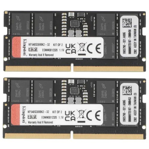 ОЗУ Kingston Fury Impact PnP (KF548S38IBK2-32) 32GB 4800MT/s DDR5 CL38 SODIMM (Kit of 2)