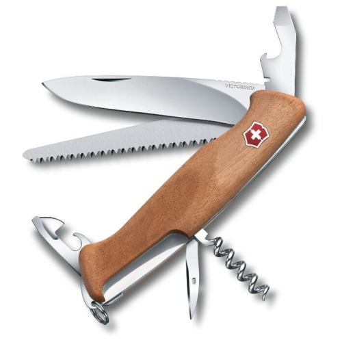 Нож перочинный Victorinox RangerWood 55 (0.9561.63) 130мм 10функций дерево карт.коробка