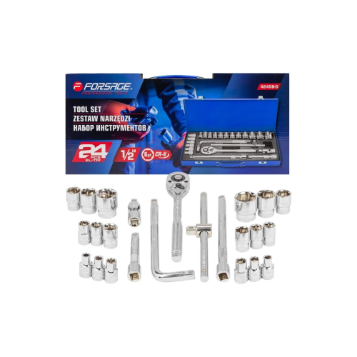 Набор инструментов Forsage F-4245B-5(57880) 24пр. 1/2" (6гр)