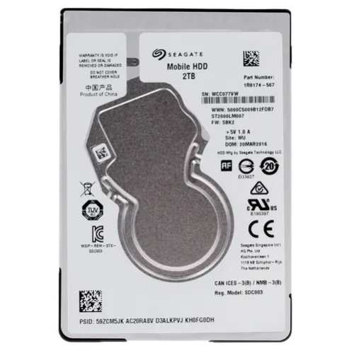 Жесткий диск 2.0TB Seagate Mobile HDD (ST2000LM007) 7 mm
