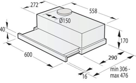 Вытяжка телескопическая Gorenje TH62E3X серебристый/серебристый