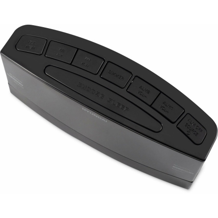 Радиобудильник Hyundai H-RCL238 черный, подсветка зеленая