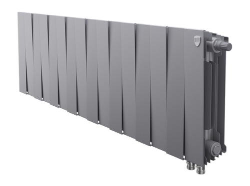 Биметаллический радиатор отопления  Royal Thermo Pianoforte 300 16 Секций Silver Satin Vdr