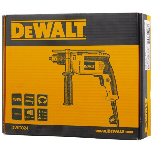 Дрель ударная DeWalt DWD024-KS
