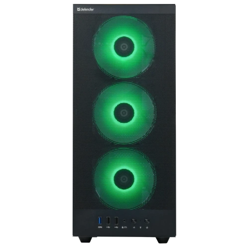 Корпус Defender RaptorX (25122) черный, ATX, 4fans, switch M/BSync