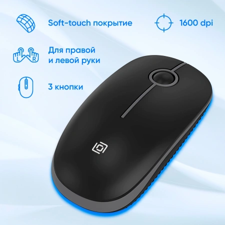 Клавиатура + мышь OKLICK S315W черный
