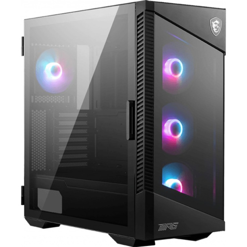 Корпус MSI MPG Velox 100R 2xUSB 3.0, 1xType C, 4x120mm ARGB Fan, ARGB Control Board, Tempered Glass Window, Glass Front Panel, Brown Box