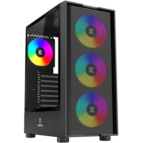 Корпус XASTRA A301 4FRGB Black (A301-BK-FC120FRGB-4F-GL) ATX/Mesh/ tempered glass / 4x 120mm FC120-FRGB fans
