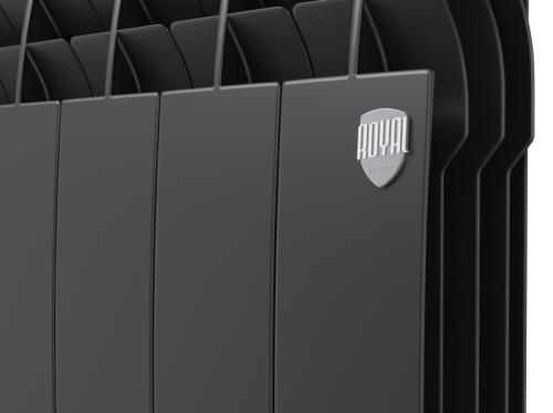 Биметаллический радиатор отопления  Royal Thermo Biliner 500 Vr 4 Секции Noir Sable
