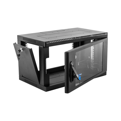 Шкаф коммутационный ЦМО ШРН-6.350-9005 настенный 6U 600x350мм черный