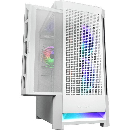 Корпус Cougar Airface RGB White, 2х140мм + 1x120mm ARGB Fan, ARGB Fan Hub, без БП, белый, ATX