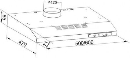 Вытяжка подвесная Hansa OSC6111WH белый