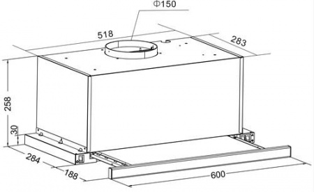 Вытяжка телескопическая Hansa OTP6241WH белый/белый