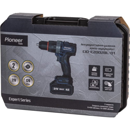 Дрель-шуруповерт аккумуляторная Pioneer CID-E2002BL-01