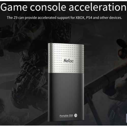SSD Netac Z9 NT01Z9-002T-32BK 2.0Tb (USB3.2, up to 550/480MBs, 90х47.5х11.5mm, Aluminium+Plastic)