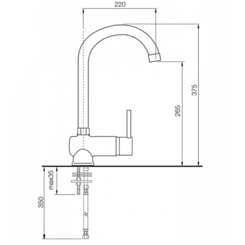 Смеситель для кухни Italmix Industriale 0636 Grey